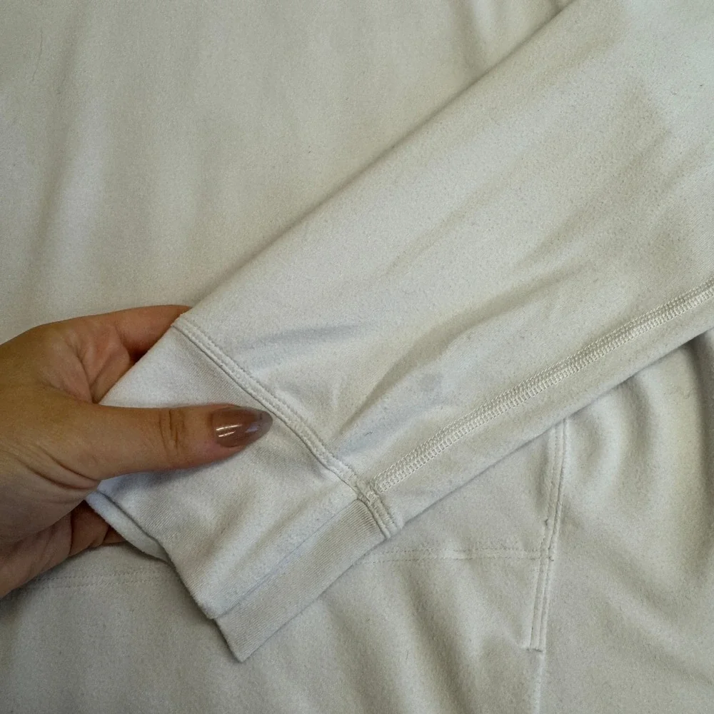 Lululemon Hoodie Womens 12 White Hooded Pullover‎ Athleisure Yoga
